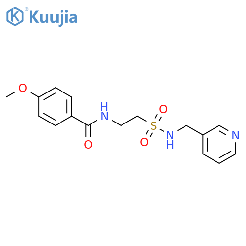 4-methoxy-N-(2-{(pyridin-3-yl)methylsulfamoyl}ethyl)benzamide structure