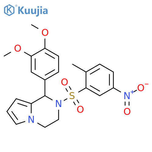 1-(3,4-dimethoxyphenyl)-2-(2-methyl-5-nitrobenzenesulfonyl)-1H,2H,3H,4H-pyrrolo1,2-apyrazine structure