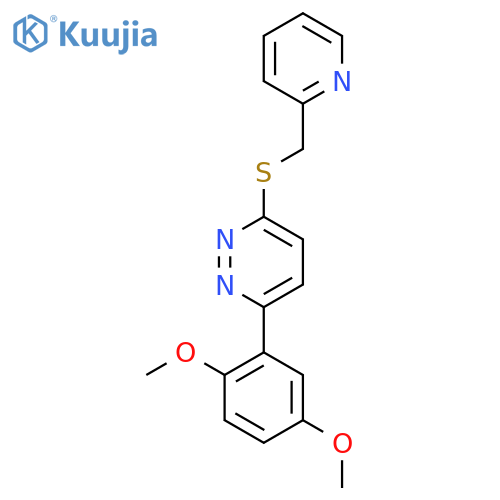 3-(2,5-dimethoxyphenyl)-6-{(pyridin-2-yl)methylsulfanyl}pyridazine structure
