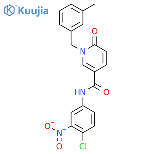 N-(4-chloro-3-nitrophenyl)-1-(3-methylphenyl)methyl-6-oxo-1,6-dihydropyridine-3-carboxamide structure