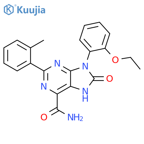 9-(2-ethoxyphenyl)-2-(2-methylphenyl)-8-oxo-8,9-dihydro-7H-purine-6-carboxamide structure