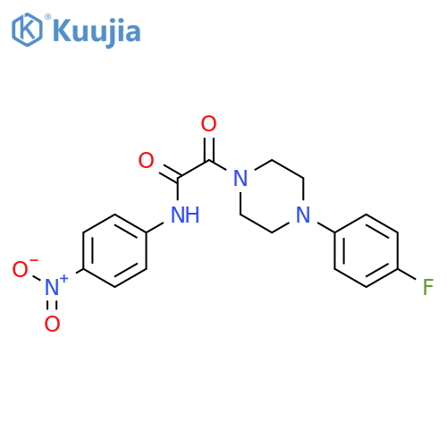 2-4-(4-fluorophenyl)piperazin-1-yl-N-(4-nitrophenyl)-2-oxoacetamide structure
