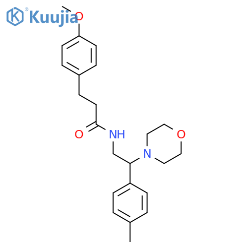 3-(4-methoxyphenyl)-N-2-(4-methylphenyl)-2-(morpholin-4-yl)ethylpropanamide structure