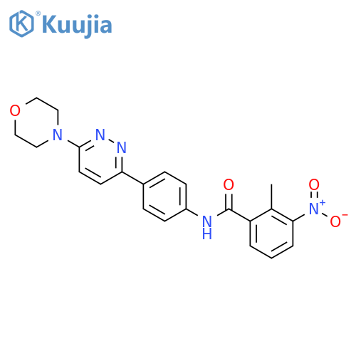 2-methyl-N-{4-6-(morpholin-4-yl)pyridazin-3-ylphenyl}-3-nitrobenzamide structure