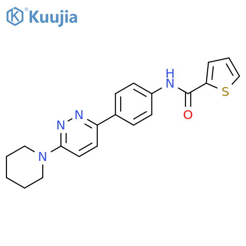 N-{4-6-(piperidin-1-yl)pyridazin-3-ylphenyl}thiophene-2-carboxamide structure
