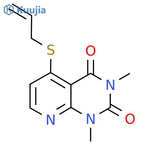 5-(allylthio)-1,3-dimethylpyrido[2,3-d]pyrimidine-2,4(1H,3H)-dione structure