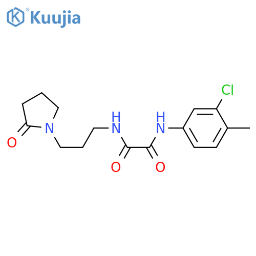 N'-(3-chloro-4-methylphenyl)-N-3-(2-oxopyrrolidin-1-yl)propylethanediamide structure