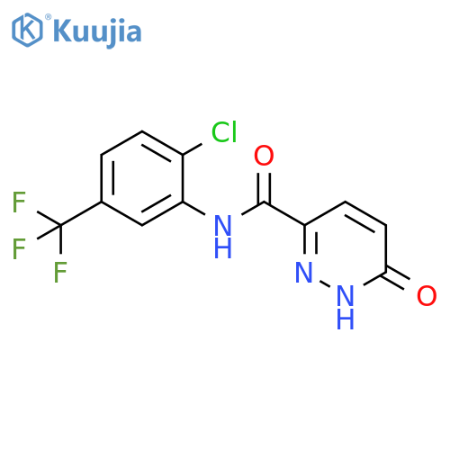 N-2-chloro-5-(trifluoromethyl)phenyl-6-oxo-1,6-dihydropyridazine-3-carboxamide structure