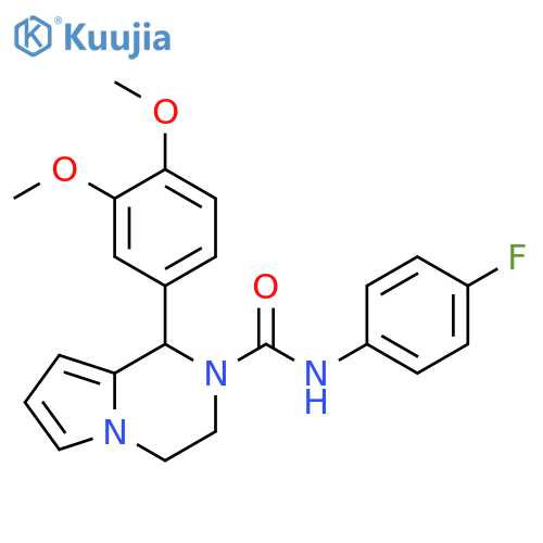 1-(3,4-dimethoxyphenyl)-N-(4-fluorophenyl)-1H,2H,3H,4H-pyrrolo1,2-apyrazine-2-carboxamide structure