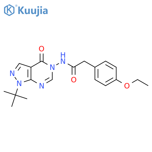 N-{1-tert-butyl-4-oxo-1H,4H,5H-pyrazolo3,4-dpyrimidin-5-yl}-2-(4-ethoxyphenyl)acetamide structure