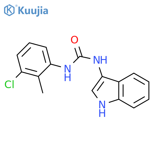 1-(3-chloro-2-methylphenyl)-3-(1H-indol-3-yl)urea structure