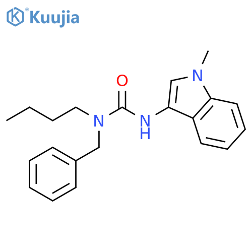 1-benzyl-1-butyl-3-(1-methyl-1H-indol-3-yl)urea structure