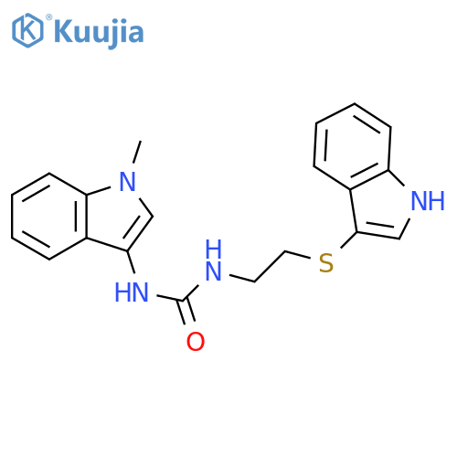 1-2-(1H-indol-3-ylsulfanyl)ethyl-3-(1-methyl-1H-indol-3-yl)urea structure