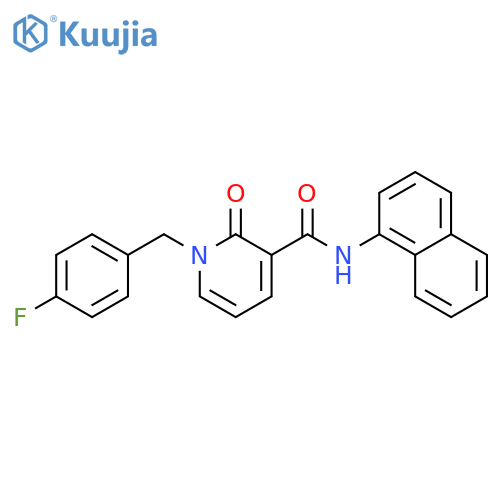 1-(4-fluorophenyl)methyl-N-(naphthalen-1-yl)-2-oxo-1,2-dihydropyridine-3-carboxamide structure