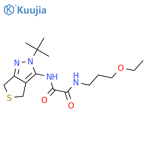 N'-{2-tert-butyl-2H,4H,6H-thieno3,4-cpyrazol-3-yl}-N-(3-ethoxypropyl)ethanediamide structure