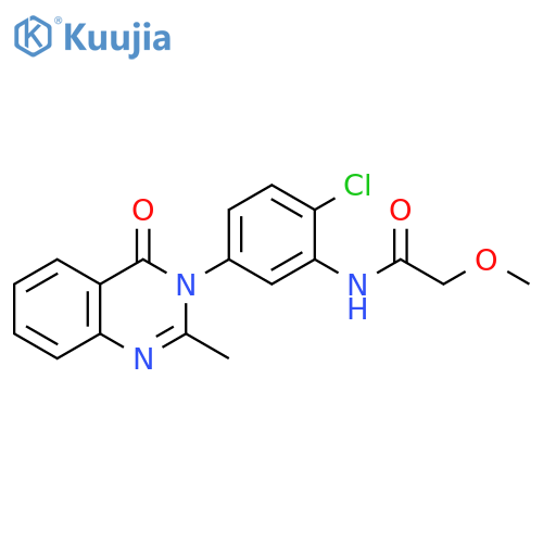 N-2-chloro-5-(2-methyl-4-oxo-3,4-dihydroquinazolin-3-yl)phenyl-2-methoxyacetamide structure