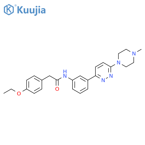 2-(4-ethoxyphenyl)-N-{3-6-(4-methylpiperazin-1-yl)pyridazin-3-ylphenyl}acetamide structure