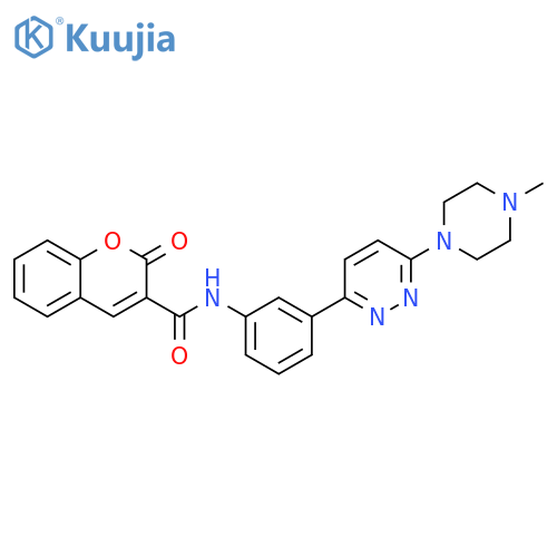 N-{3-6-(4-methylpiperazin-1-yl)pyridazin-3-ylphenyl}-2-oxo-2H-chromene-3-carboxamide structure