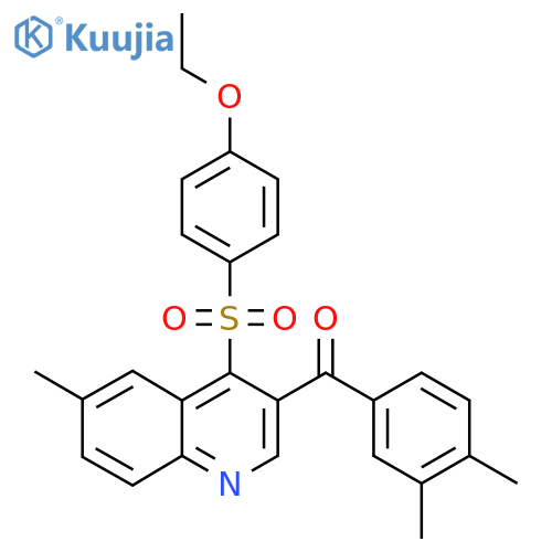 3-(3,4-dimethylbenzoyl)-4-(4-ethoxybenzenesulfonyl)-6-methylquinoline structure