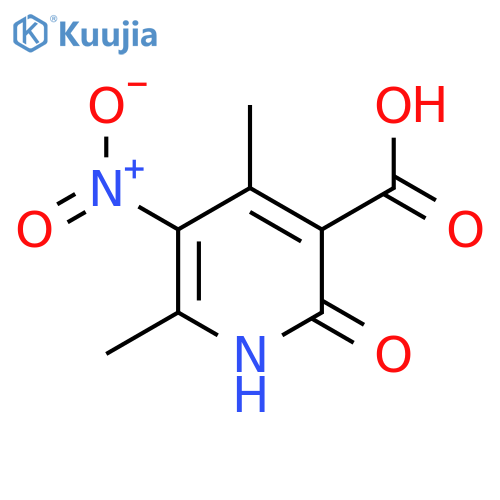 4,6-dimethyl-5-nitro-2-oxo-1,2-dihydropyridine-3-carboxylic acid structure