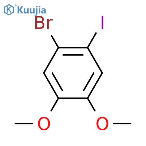Benzene,1-bromo-2-iodo-4,5-dimethoxy- structure