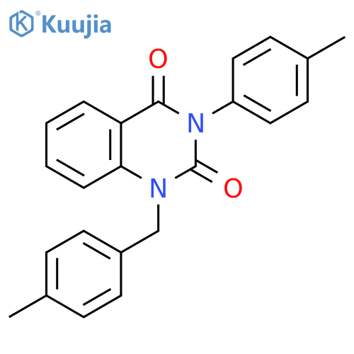 3-(4-methylphenyl)-1-(4-methylphenyl)methyl-1,2,3,4-tetrahydroquinazoline-2,4-dione structure