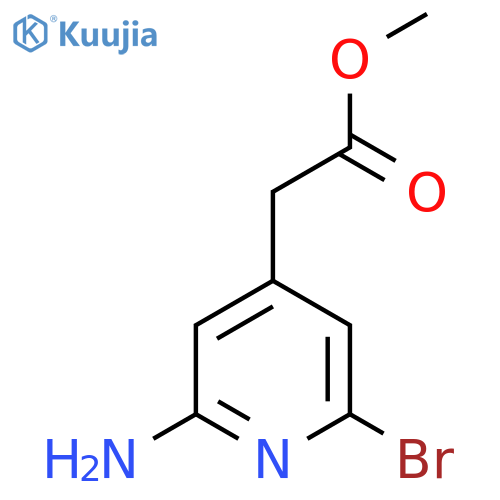 Methyl 2-amino-6-bromopyridine-4-acetate structure