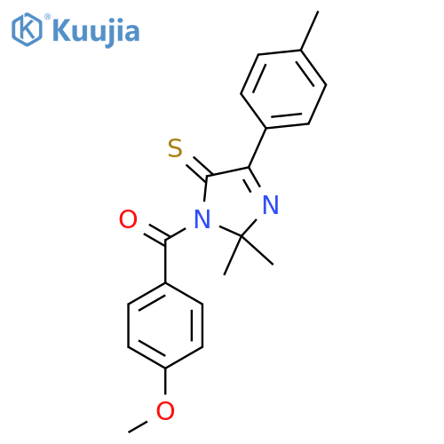 1-(4-methoxybenzoyl)-2,2-dimethyl-4-(4-methylphenyl)-2,5-dihydro-1H-imidazole-5-thione structure