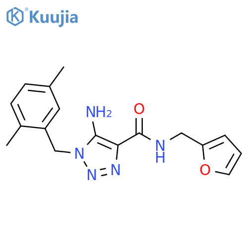 5-amino-1-(2,5-dimethylphenyl)methyl-N-(furan-2-yl)methyl-1H-1,2,3-triazole-4-carboxamide structure