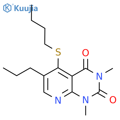 5-(butylsulfanyl)-1,3-dimethyl-6-propyl-1H,2H,3H,4H-pyrido2,3-dpyrimidine-2,4-dione structure