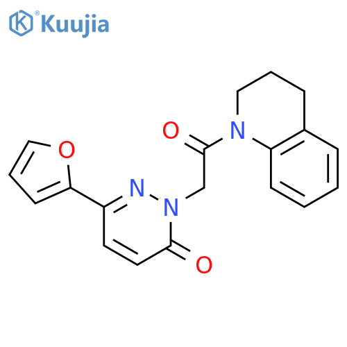 6-(furan-2-yl)-2-2-oxo-2-(1,2,3,4-tetrahydroquinolin-1-yl)ethyl-2,3-dihydropyridazin-3-one structure