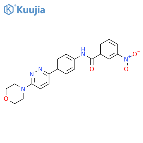 N-{4-6-(morpholin-4-yl)pyridazin-3-ylphenyl}-3-nitrobenzamide structure