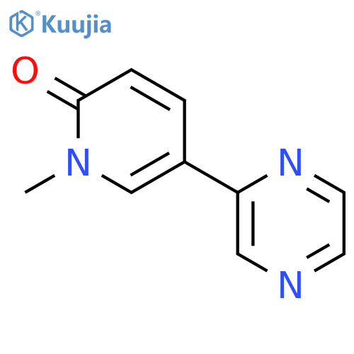 2(1H)-Pyridinone, 1-methyl-5-pyrazinyl- structure