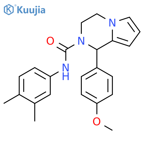 N-(3,4-dimethylphenyl)-1-(4-methoxyphenyl)-1H,2H,3H,4H-pyrrolo1,2-apyrazine-2-carboxamide structure