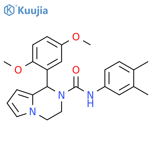 1-(2,5-dimethoxyphenyl)-N-(3,4-dimethylphenyl)-1H,2H,3H,4H-pyrrolo1,2-apyrazine-2-carboxamide structure