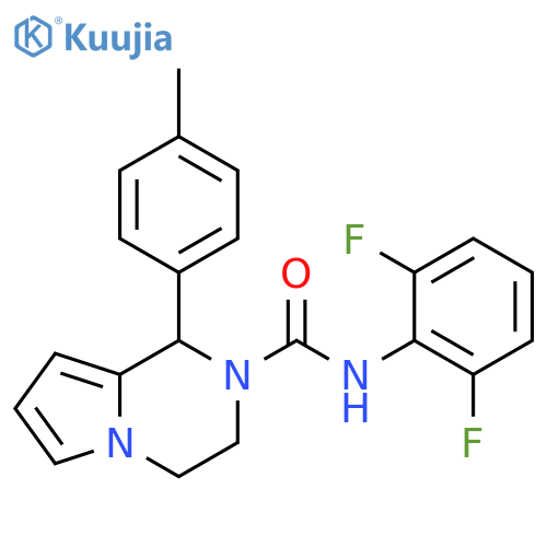 N-(2,6-difluorophenyl)-1-(4-methylphenyl)-1H,2H,3H,4H-pyrrolo1,2-apyrazine-2-carboxamide structure
