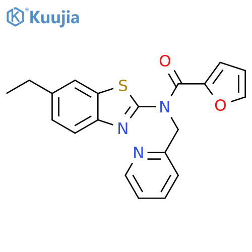 N-(6-ethyl-1,3-benzothiazol-2-yl)-N-(pyridin-2-yl)methylfuran-2-carboxamide structure