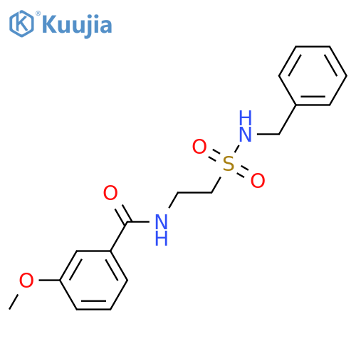N-2-(benzylsulfamoyl)ethyl-3-methoxybenzamide structure