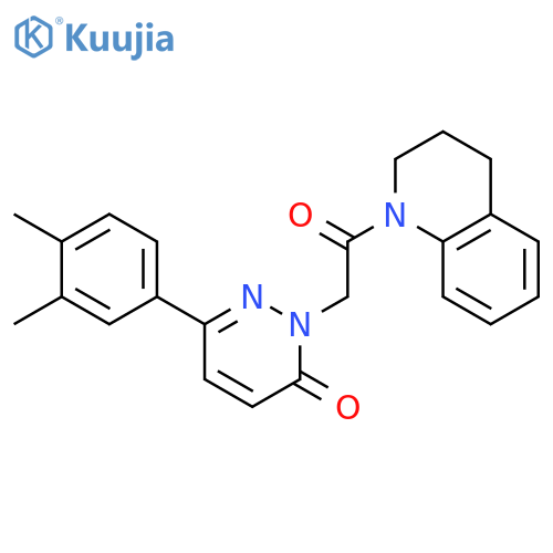 6-(3,4-dimethylphenyl)-2-2-oxo-2-(1,2,3,4-tetrahydroquinolin-1-yl)ethyl-2,3-dihydropyridazin-3-one structure
