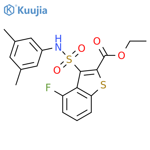 ethyl 3-(3,5-dimethylphenyl)sulfamoyl-4-fluoro-1-benzothiophene-2-carboxylate structure