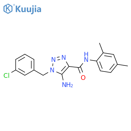 5-amino-1-(3-chlorophenyl)methyl-N-(2,4-dimethylphenyl)-1H-1,2,3-triazole-4-carboxamide structure