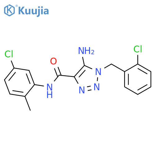 5-amino-N-(5-chloro-2-methylphenyl)-1-(2-chlorophenyl)methyl-1H-1,2,3-triazole-4-carboxamide structure