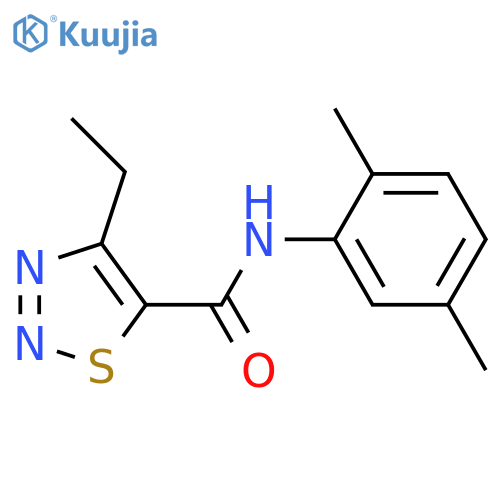 N-(2,5-dimethylphenyl)-4-ethyl-1,2,3-thiadiazole-5-carboxamide structure