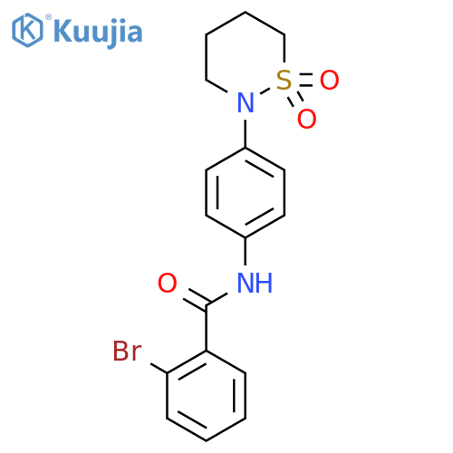 2-bromo-N-4-(1,1-dioxo-1lambda6,2-thiazinan-2-yl)phenylbenzamide structure