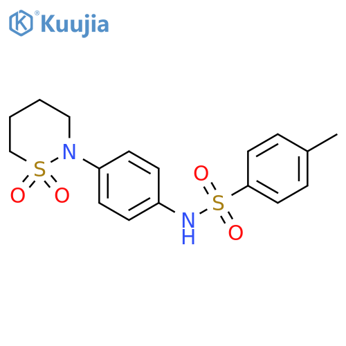 N-4-(1,1-dioxo-1lambda6,2-thiazinan-2-yl)phenyl-4-methylbenzene-1-sulfonamide structure