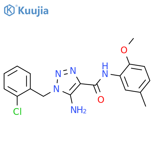 5-amino-1-(2-chlorophenyl)methyl-N-(2-methoxy-5-methylphenyl)-1H-1,2,3-triazole-4-carboxamide structure