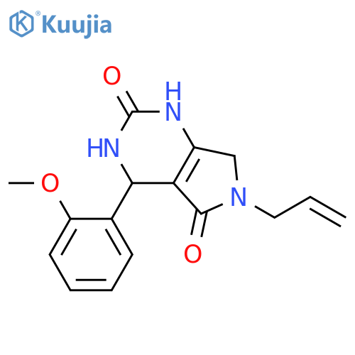 4-(2-methoxyphenyl)-6-(prop-2-en-1-yl)-1H,2H,3H,4H,5H,6H,7H-pyrrolo3,4-dpyrimidine-2,5-dione structure