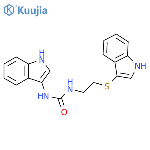 3-(1H-indol-3-yl)-1-2-(1H-indol-3-ylsulfanyl)ethylurea structure