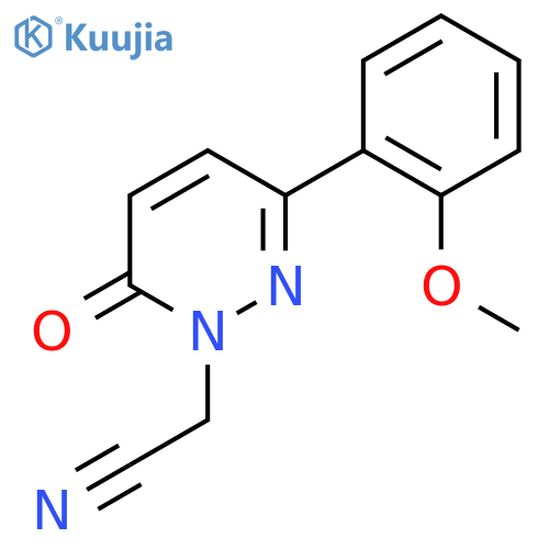 2-3-(2-methoxyphenyl)-6-oxo-1,6-dihydropyridazin-1-ylacetonitrile structure