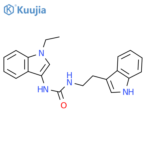 3-(1-ethyl-1H-indol-3-yl)-1-2-(1H-indol-3-yl)ethylurea structure